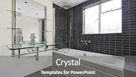  Presentation with wash - Theme consisting of stones tiles - modern stone tiled bathroom background and a gray colored foreground