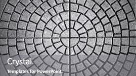  Presentation with tile - Presentation theme with stones tiles - round pattern tile background background and a  colored foreground