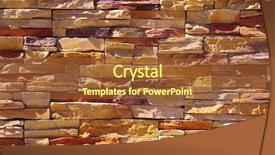  Presentation with sunlight - PPT theme enhanced with stones tiles - shale stone wall under sunlight background and a red colored foreground