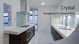  Presentation with luxury - Beautiful presentation theme featuring stones tiles - stunning luxury modern kitchen backdrop and a light gray colored foreground