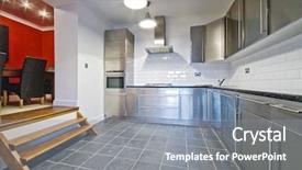  Presentation with stainless steel - Slides featuring stones tiles - white kitchen with stainless steel background and a  colored foreground