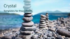  Presentation with zen stones - Amazing slides having disco ball background close up backdrop and a navy blue colored foreground