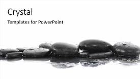  Presentation with water life - Colorful slide deck enhanced with stones with drops of water backdrop and a  colored foreground