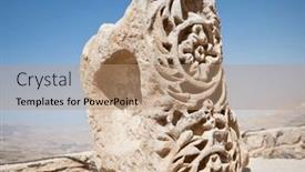  Presentation with school details - Presentation theme consisting of stonework-details-in-the-fortress background and a coral colored foreground