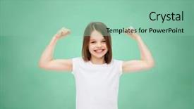  Presentation with school board - Amazing theme having stong child - advertising gesture school education backdrop and a mint green colored foreground