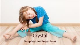  Presentation with old - Cool new presentation theme with stong child - beautiful five year old girl backdrop and a lemonade colored foreground