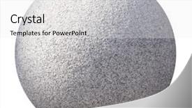  Presentation with e ball technology - Presentation design having design rock - stony ball isolated background and a white colored foreground