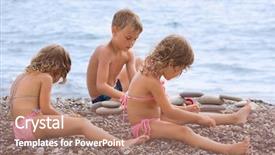  Presentation with pyramid - Amazing slide deck having stony beach creates pyramid backdrop and a coral colored foreground