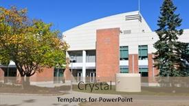  Presentation with new york university - Presentation design with stony-brook-new-york-21 background and a coral colored foreground