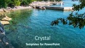  Presentation with sea water - Cool new theme with stony-coastline-and-transparent-amazing backdrop and a ocean colored foreground