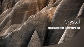  Presentation with cappadocia - PPT theme consisting of stony-mountains-of-cappadocia background and a tawny brown colored foreground