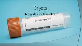  Presentation with antigen test - Presentation design consisting of stool-antigen-test-this-test background and a light blue colored foreground