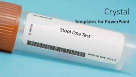  Presentation with dna cancer - Slide set consisting of stool-dna-test-this-test background and a light blue colored foreground
