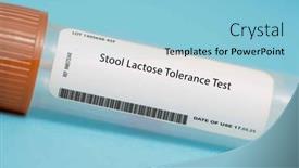  Presentation with lactose - Theme with stool-lactose-tolerance-test background and a light blue colored foreground