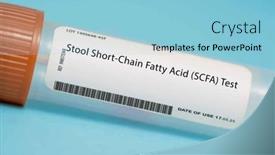  Presentation with fatty acid - Slide deck featuring stool-short-chain-fatty-acid background and a  colored foreground