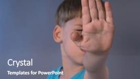  Presentation with drama - Colorful theme enhanced with stop abusing children backdrop and a gray colored foreground