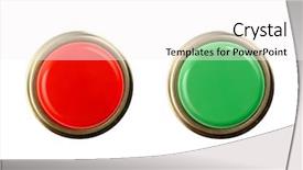  Presentation with stop - Cool new PPT theme with stop and go buttons top backdrop and a white colored foreground