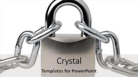  Presentation with stop crime - Audience pleasing PPT theme consisting of stop crime - padlock with chain backdrop and a light gray colored foreground