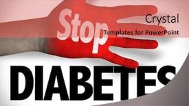  Presentation with diabetes - Presentation design having stop diabetes background and a coral colored foreground