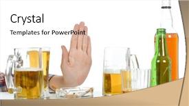  Presentation with drinking alcohol - Cool new slides with stop drinking alcohol backdrop and a white colored foreground