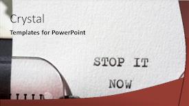  Presentation with now - Slide deck with stop-it-now-text-written background and a white colored foreground
