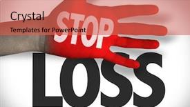  Presentation with profit loss - Slide deck with stop loss background and a red colored foreground