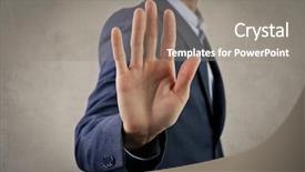  Presentation with stop - Cool new slide set with stop please backdrop and a gray colored foreground