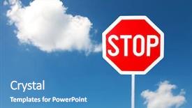  Presentation with traffic - Slide deck enhanced with stop sign for traffic background and a teal colored foreground