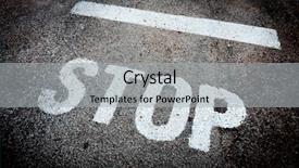  Presentation with stop - Theme enhanced with stop sign painted background and a light gray colored foreground