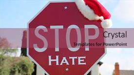  Presentation with stop - Slides consisting of stop sign red stop sign background and a violet colored foreground