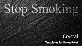  Presentation with stop smoking - Presentation design consisting of stop-smoking-chalk-text background and a black colored foreground