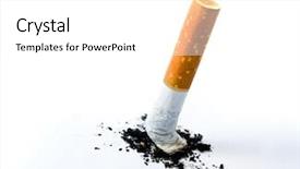  Presentation with stop smoking - PPT theme consisting of stop smoking concept with copy space background and a white colored foreground