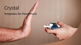  Presentation with stop smoking - Cool new slides with stop smoking concept backdrop and a coral colored foreground