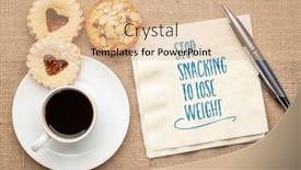  Presentation with inspirational - Slide set enhanced with stop-snacking-to-lose-weight background and a  colored foreground