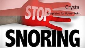  Presentation with snoring - Cool new slide deck with stop snoring backdrop and a coral colored foreground