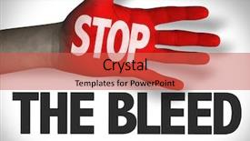  Presentation with stop - Cool new PPT theme with stop the bleed backdrop and a red colored foreground