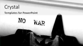  Presentation with opium war - Slide deck enhanced with stop wars - no war sign background and a  colored foreground