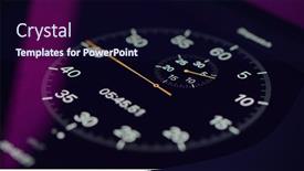  Presentation with stop - Cool new theme with stop-watch-on-the-screen backdrop and a navy blue colored foreground