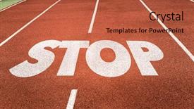  Presentation with stop - Cool new presentation with stop written on running track backdrop and a red colored foreground