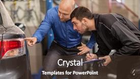  Presentation with mechanic car service repair maintenance - Slides enhanced with stoplight - auto service repair maintenance background and a tawny brown colored foreground