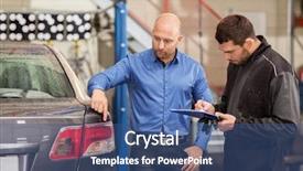  Presentation with mechanic car service repair maintenance - Amazing PPT theme having stoplight - auto service repair maintenance backdrop and a ocean colored foreground