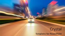  Presentation with lights - Amazing presentation theme having stoplight - blurred lights long exposure photo backdrop and a coral colored foreground