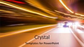  Presentation with lights - PPT layouts consisting of stoplight - blurred lights long exposure photo background and a gold colored foreground