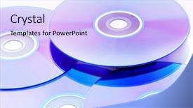  Presentation with bright white - Cool new slides with storage blu ray - bright cd dvd vcd backdrop and a sky blue colored foreground