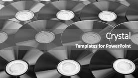  Presentation with texture - PPT layouts enhanced with storage blu ray - close-up of cds use background and a  colored foreground