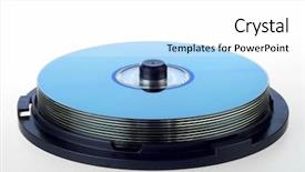  Presentation with storage - Beautiful slide deck featuring storage blu ray - disk backdrop and a white colored foreground