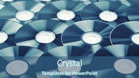  Presentation with storage - PPT theme with storage blu ray - disks background background and a ocean colored foreground