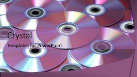  Presentation with background and significance - Slides featuring storage blu ray - dvd background background and a coral colored foreground