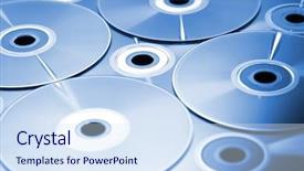  Presentation with storage - Slides featuring storage blu ray - dvd background and a sky blue colored foreground