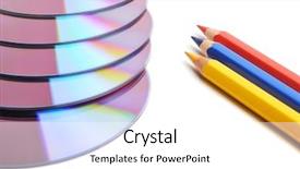  Presentation with internship medical equipment repair - Audience pleasing PPT theme consisting of storage blu ray - whriting equipment pencils and disks backdrop and a white colored foreground